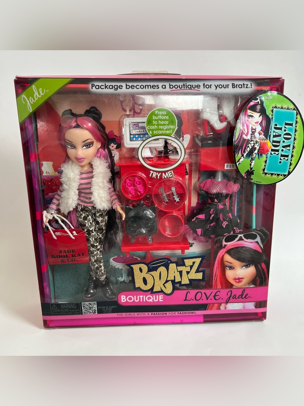 NRFB Bratz Boutique LOVE Jade doll